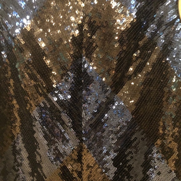 Ali Ro Black & Blue Sequin Sleeveless Shift Dress Size 6 Swiftie Reputation Era - Picture 5 of 9